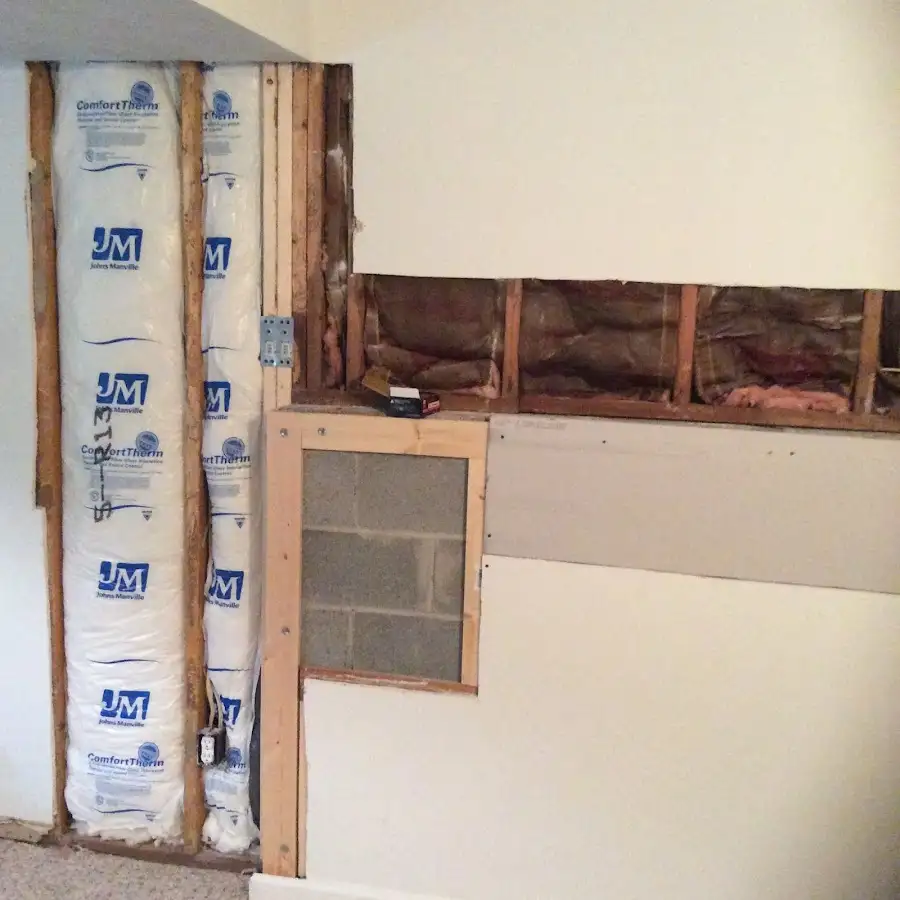 Wall insulation replacement during Contents Cleaning & Restoration in Newark